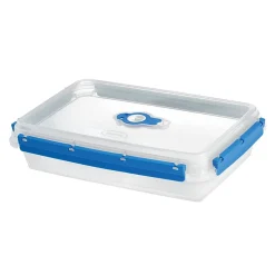 Conservation Alimentaire<Gifi Boîte alimentaire rectangulaire transparente bleu et blanc 2L