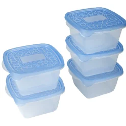Conservation Alimentaire<Gifi Boîte alimentaire Take away 1.1 L transparente et bleue x5