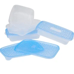 Conservation Alimentaire<Gifi Boîte alimentaire Take away 1 L transparente et bleue x4