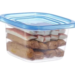 Conservation Alimentaire<Gifi Boîte alimentaire transparente couvercle bleu x18