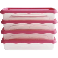 Gifi Boîte de conservation alimentaire 0,8L x4| Vaisselle Et Accessoires De Table