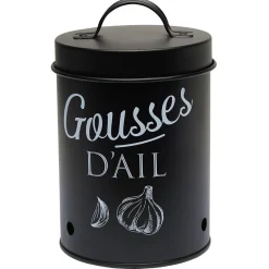 Conservation Alimentaire<Gifi Boîte de conservation métal noir pour ail