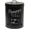 Conservation Alimentaire<Gifi Boîte de conservation métal noir pour pomme de terre