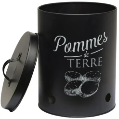 Conservation Alimentaire<Gifi Boîte de conservation métal noir pour pomme de terre