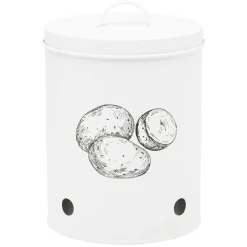 Conservation Alimentaire<Gifi Boîte de conservation pour pommes de terre en métal blanc