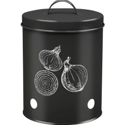 Conservation Alimentaire<Gifi Boîte de conservation pour oignon en métal noir