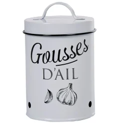 Conservation Alimentaire<Gifi Boîte de conservation vintage en métal pour gousses d'ail