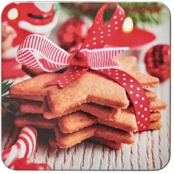 Conservation Alimentaire<Gifi Boîte de Noël carré vintage métal motif biscuit étoile