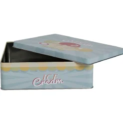Conservation Alimentaire<Gifi Boîte de rangement cuisine bleue décor glace multicolore