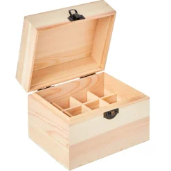 Gifi Boîte de rangment pour huiles essentielles bois naturel| Vaisselle Et Accessoires De Table