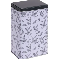 Conservation Alimentaire<Gifi Boîte en métal imprimé feuillage 13x10xH20cm