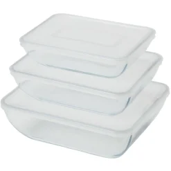 Conservation Alimentaire<Gifi Boîte en verre avec couvercle plastique x3