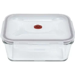 Gifi Boîte hermétique en verre avec couvercle 1,6L| Vaisselle Et Accessoires De Table