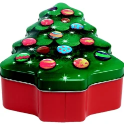 Gifi Boîte métal sapin de Noël| Vaisselle Et Accessoires De Table