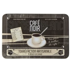 Conservation Alimentaire<Gifi Boîte rectangulaire en métal design café noir