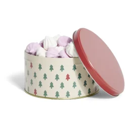 Conservation Alimentaire<Gifi Boîte ronde en métal Ø13,5cm motif sapin vert et rouge