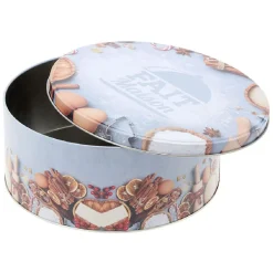 Conservation Alimentaire<Gifi Boîte ronde en métal pour gâteaux de Noël