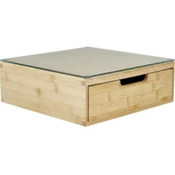 Rangement De Cuisine<Gifi Boîte tiroir à dosettes en bambou et verre