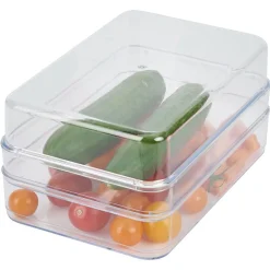 Rangement De Cuisine<Gifi Boîte transparente à 2 niveaux pour frigo 2,5L - L.21,5x14,5xH10,5cm