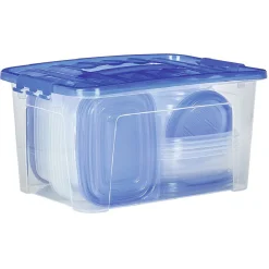 Vaisselle Et Accessoires De Table<Gifi Boîtes alimentaire transparente avec couvercle bleu ou rouge x27
