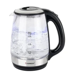 Petit Électroménager<Gifi Bouilloire en verre Homday électrique à LED bleu 1,7L