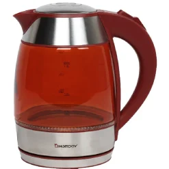 Petit Électroménager<Gifi Bouilloire électrique en verre Homday rouge