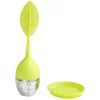 Gifi Boule à thé avec poignée et coupelle vert| Vaisselle Et Accessoires De Table
