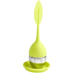 Gifi Boule à thé avec poignée et coupelle vert| Vaisselle Et Accessoires De Table