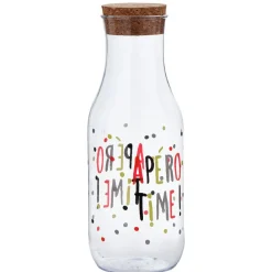 Gifi Bouteille apéro time + bouchon liège| Vaisselle Et Accessoires De Table