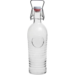 Gifi Bouteille en verre à bouchon mécanique officina| Vaisselle Et Accessoires De Table
