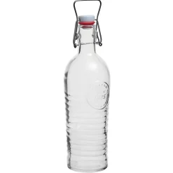 Gifi Bouteille en verre à bouchon mécanique officina| Vaisselle Et Accessoires De Table
