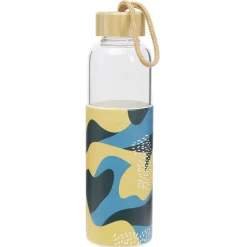 Gifi Bouteille en verre avec étui silicone antidérapant 550ml Ø6,6xH24cm| Vaisselle Et Accessoires De Table