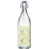 Gifi Bouteille en verre décor fruits exotiques avec bouchon à clip 1L| Vaisselle Et Accessoires De Table