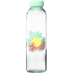 Gifi Bouteille en verre motif exotique 500 ml| Vaisselle Et Accessoires De Table