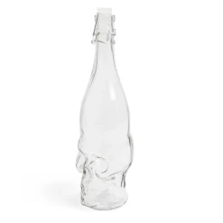 Gifi Bouteille Halloween 1L en verre forme tête de mort noire| Vaisselle Et Accessoires De Table