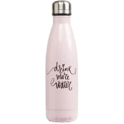 Conservation Alimentaire<Gifi Bouteille isotherme inox rose inscription Drink more water 500 ml