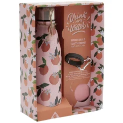 Conservation Alimentaire<Gifi Bouteille isotherme inox avec housse et mousqueton 480 ml