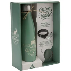 Conservation Alimentaire<Gifi Bouteille isotherme inox avec housse et mousqueton 480 ml