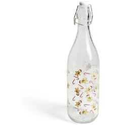 Gifi Bouteille verre officina 1L déco Noël - 2 modèles| Vaisselle Et Accessoires De Table