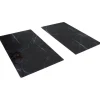 Cuisson<Gifi Cache plaque de cuisson en verre noir effet marbre 52x30cm