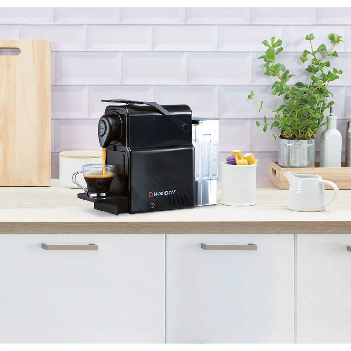 Petit Électroménager<Gifi Cafetière expresso à capsules Homday noir