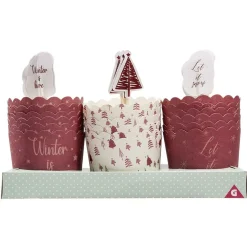 Préparation Culinaire<Gifi Caissette à gâteau avec décoration x18