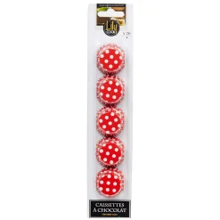 Cuisson<Gifi Caissette aluminium rouge et blanc x20