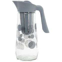 Gifi Carafe en verre 1,5L avec infuseur en silicone| Vaisselle Et Accessoires De Table