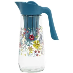 Gifi Carafe en verre 1,5L avec infuseur en silicone| Vaisselle Et Accessoires De Table