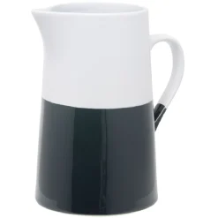 Gifi Carafe faïence blanc et gris Ø10,5xH19,5cm 1,2L| Vaisselle Et Accessoires De Table