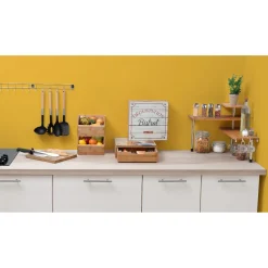 Rangement De Cuisine<Gifi Casier en bambou empilable