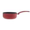 Cuisson<Gifi Casserole aluminium noire et rouge