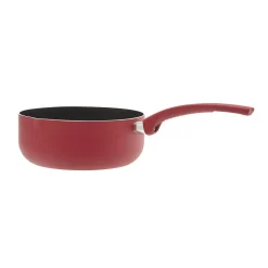 Cuisson<Gifi Casserole aluminium noire et rouge