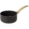 Cuisson<Gifi Casserole antiadhérente poignée soft touch beige et noir Ø18cm